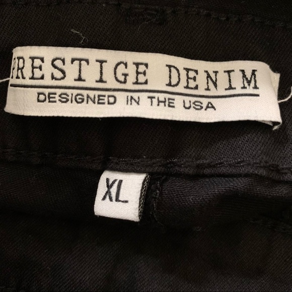 Prestige Denim NWT Destroyed Black Short Overalls - Picture 10 of 12